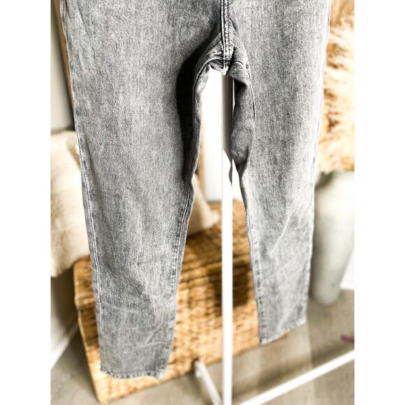 Kancan 90s Slouch Jeans Size 26 Washed Gray Ultra High Rise Waist Cropped Casual - Picture 5 of 9